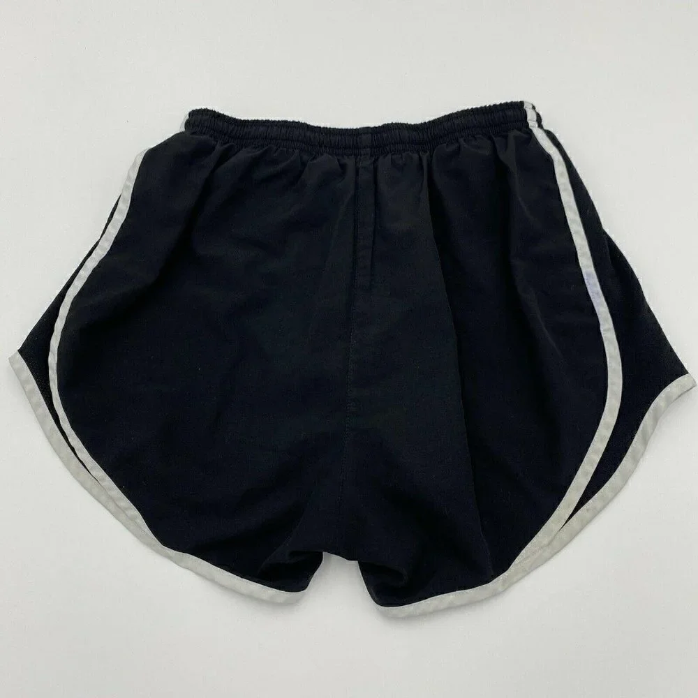 Nike Womens Dri-Fit Sz XS Running Shorts with Liner Black Logo Drawstring EUC